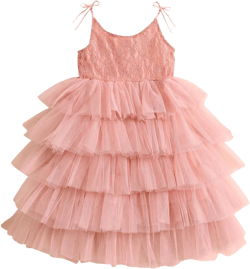 Toddler Girls Sleeveless Solid Tulle Dress Dance Party Dresses Clothes Cheese Dress