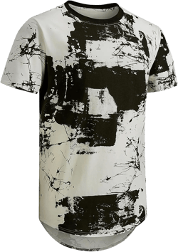 Keasmto 3D Print Cool T Shirts Graphic Design Casual Summer Short Sleeve Fashion Tees Shirt for Men Women T-white-01 XX-Large
