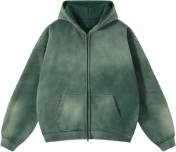 Oymyakon Womens Oversized Hoodie Vintage Cotton Pullover Acid Wash Hoodies Heavyweight Pullover Streetwear X-Small Green