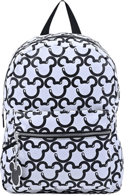 Disney Minnie Mouse Backpack for Women and Teens | Womens Mickey Mouse Double Strap Shoulder Bag (White Mickey)