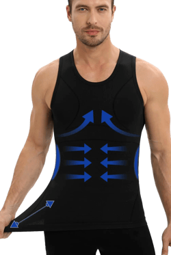 Gynecomastia Compression Shirt for Men, Slimming Tank Top Vest, Mens Body Shaper Undershirts