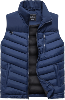 Vcansion Men's Outdoor Quilted Winter Vest Removable Hooded Puffer Sleeveless Jacket Padded Vest