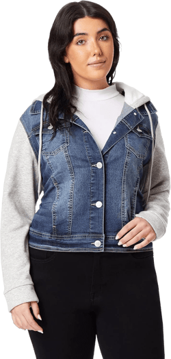WallFlower Women's Dreamer Denim Jackets Juniors (Standard and Plus) X-Small Tessa
