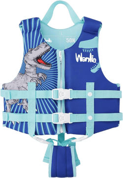 Wenlia Kids Swim Vest, Childrens Swimming Float Jacket Neoprene Swimsuit, Girls Boys Float Vest Buoyancy Swimwear for Learn to Swim/3-8Years/29-57KG