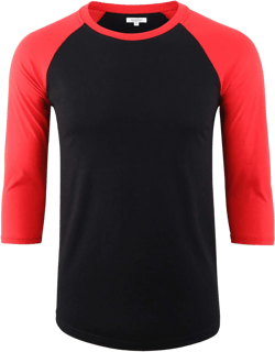 Vetemin Men's Casual Soft 3/4 Raglan Sleeve Sports Running Jersey Baseball Tee Active Shirts