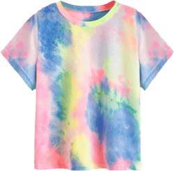 Verdusa Women's Casual Short Sleeve Tie Dye Tee