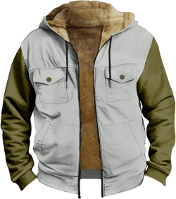Men's Active Hoodies Jacket 2025 Winter Warm Thick Zip Big and Tall Warm Trucker Pullover with Hooded Coats Outwear 3-light Gray 3X-Large