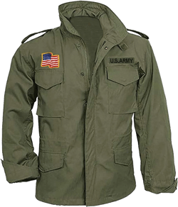 Men John Rambo First Blood Sylvester Stallone M65 Military US Army Cotton Coat Jacket 3X-Large Olive Green Cotton