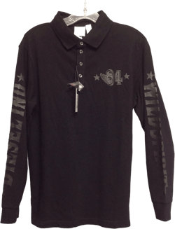 Diesel Size 10 Black Cotton Big Boys Shirts & Polos