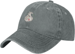 Interesting Garlic Trucker Hat for Men Women Denim Baseball Cap Dad Hat Golf Hats Gray
