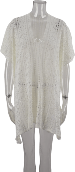 Cutout V-Neck Cover-Up with Tassel