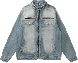 Men Denim Jacket Washed Do the Old Cowboy Jacket Men's Ins Denim Jacket Autumn