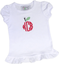 Apple Monogrammed Girl Tee Shirt