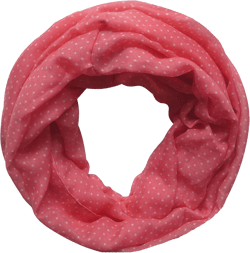 Lina & Lily Polka Dot Print Women's Infinity Scarf Lightweight Coral