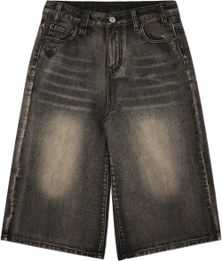 Aelfric Eden Denim Shorts Womens Vintage Washed Long-line Jorts Casual Y2K Baggy Unisex Oversized Streetwear Jeans Shorts at Amazon Men’s Clothing store