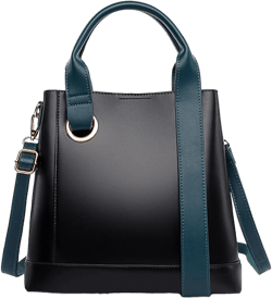 Tote Bag for Women Luxury Vegan Leather Purse Women's Handbags Large Crossbody Bags Designer Purses for Women Black and Blue