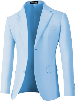 EMERAIDVLN Men's Suits Blazer Casual Slim Fit Stylish Lightweight Blazer Jacket Business Two Button Notch Lapel Sport Coat One Size Light Blue