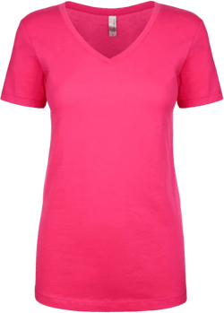 Next Level Lightweight The Ideal V-Neck T-Shirt, Medium, Raspberry