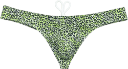OROCOJUCO Mens Swim Thong Sports Bikini Swimwear Sexy Freedom Pouch Tangas Swimsuit Board Surf Short Trunks X-Large Green Leopard