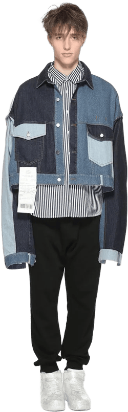 SOLO Receipt Cropped Denim Jacket