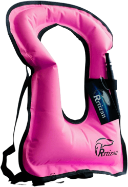 Rrtizan Snorkel Vest, Adults Portable Inflatable Swim Vest Jackets for Snorkeling Swimming Diving Safety Pink one_size