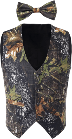 Allingentle Camouflage Men's Suit Vests Wedding Hunting Men's Outerwear vests for men