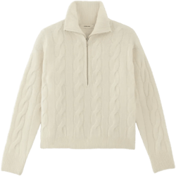 The Cable Half-Zip in Luxe Merino