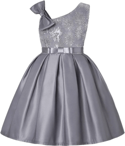 Black Short Sleeve Dress Kids octonaut Costume Toddler Funeral Dress for Toddler Girl 3t Birthday Dress Pageant Dresses for Girls 10-12, Grey