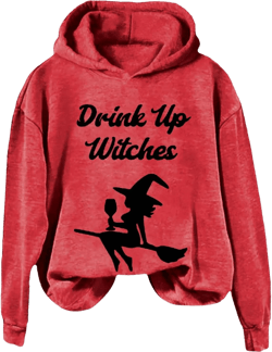 Women's Halloween Pumpkin Long Sleeve Sweatshirts Women's Fashion Pullover spooky Graphic Casual Long Sleeve Tops 3-red Large