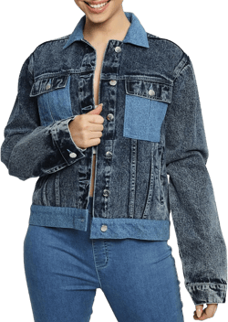 Jean Jacket Women - 100% Cotton Denim Jacket for Women in Regular Fit & Plus Sizes with Waist Adjuster - Perfect for Summer