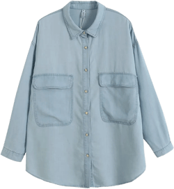Women T-shirt Autumn Leisure Denim Shirt Top