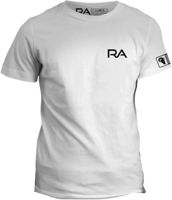 RAM ADVANTAGE Everyday Basic Crew Neck T-Shirts – Ultra Soft Premium Fit Modern Logo Tees Medium Ra Nation - White / Black