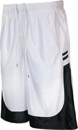 StyLeUp Men's Active Athletic Mesh Basketball Gym Shorts, White - Stripe, 4X-Large