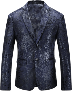 MOKEWEN Men's Single Breasted 2 Button Sport Coat Large S009