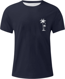 WENKOMG1 Graphic Tshirts Shirt for Men Printed Solid Color Casual Tee Shirt Summer Short Sleeve Loose Fit Tees, Polo Shirt for Men T Shirts Mens Golf Shirts Hawaiian Shirt(Navy 4,X-Large)