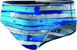 Speedo Men's Color Stroke Endurance Brief Swimsuit 28 Blue