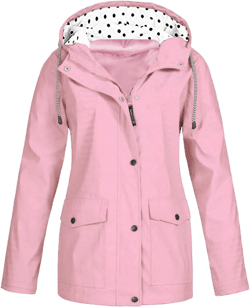 yardsong Rain Jacket Women Plus Size Lightweight Waterproof Hooded Windbreaker Jackets Casual Outdoor Hiking Raincoats : Clothing, Shoes & Jewelry