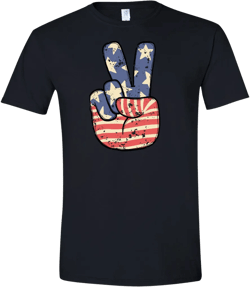Patriotic Peace Sign graphic tee