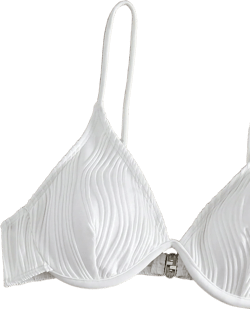 SHENHE Women's Sexy Two Piece Solid High Cut Underwire Triangle Bikini Swimsuit Plain White S : Clothing, Shoes & Jewelry