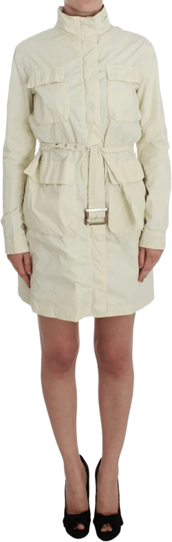 P.A.R.O.S.H. Chic Beige Trench Jacket Coat