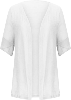 Summer Cardigans for Women Lightweight Open Front Cardigan Short Sleeve Cardigan Kimono Cardigans for Solid Color #04 3X-Large
