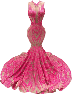 Datangep Women Long Sleeves Sequins Mermaid Evening Dresses Formal Party Prom Gowns Bride Bridesmaid Dresses 18 Plus W Pink