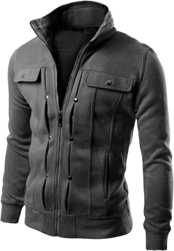 Maiyifu-GJ Men's Casual Winter Military Jacket Full Zip Lightweight Outdoor Army Jackets Stand Collar Coat with Multi Pocket XX-Large Dark Grey