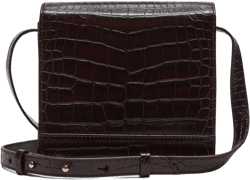 Crocodile Embossed Leather Crossbody Bag