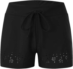Women's Swim Shorts with Pockets High Waisted Board Swimsuit Bathing Shorts Bathing Suit Bottom Boy Lace Swim