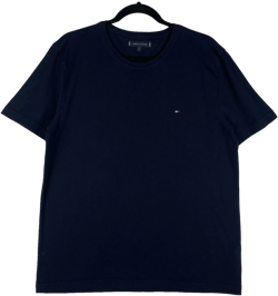 Tommy Hilfiger Dark Blue Basic Organic Cotton Tee Shirt Size XL