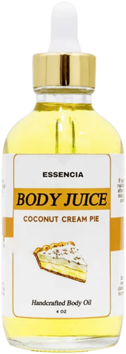Essencia Scented Juicy Body Oil, Essencia Body Juice, Body Oil Scented, Body Oil Strawberry, Body Juice Oil, Hand Crafted Body Oil for Women, Moisturizing Body Oil,Cream Pie Body (Coconut Cream Pie)
