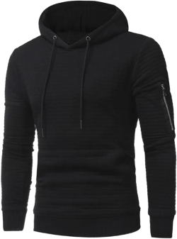 Men's Casual  Hoodie With Arm Zipper