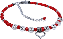 Hotwife Anklet / Bracelet with Heart Charm