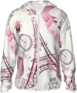 Women Sun Protection Jacket UPF50 Sunscreen Shirt Sun Block Hoodie Pockets Pattern (241) Small